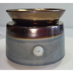 Candle Warmers 3-in-1 Electric Wax Melter Grey Bronze Glazed Ceramic